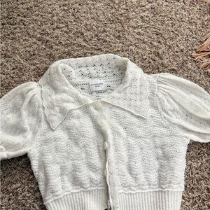 Chic White Button-Up Cardigan